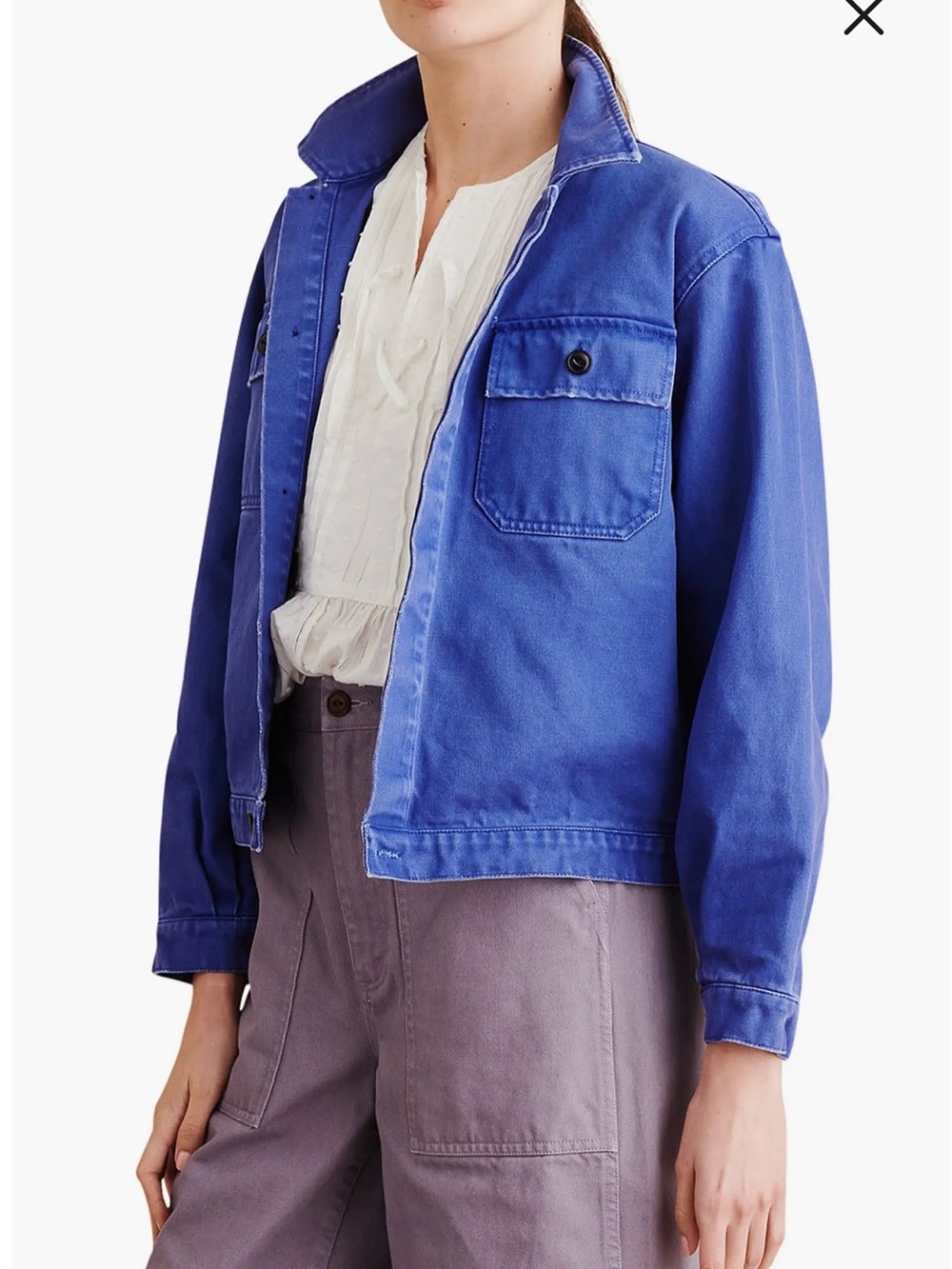 Alex Mill Washed Denim Work Jacket - Vintage Cobalt, Small - Picture 3 of 15